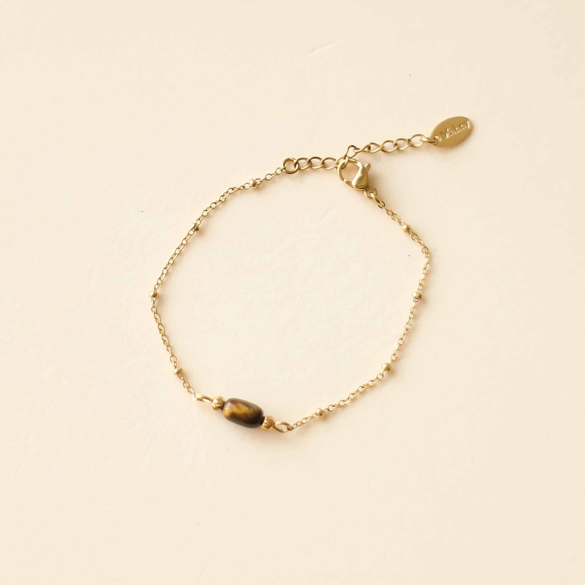 Bracelet Œil de tigre chaîne fine