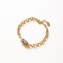 Bracelet Jaspe Dalmatien chaîne cordage, bijou femme pierres naturelles Mahny.