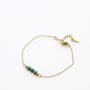 Bracelet en chrysocolle sur chaîne acier inoxydable.