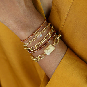 Bracelet Chaîne et Citrine le bijoux tendance