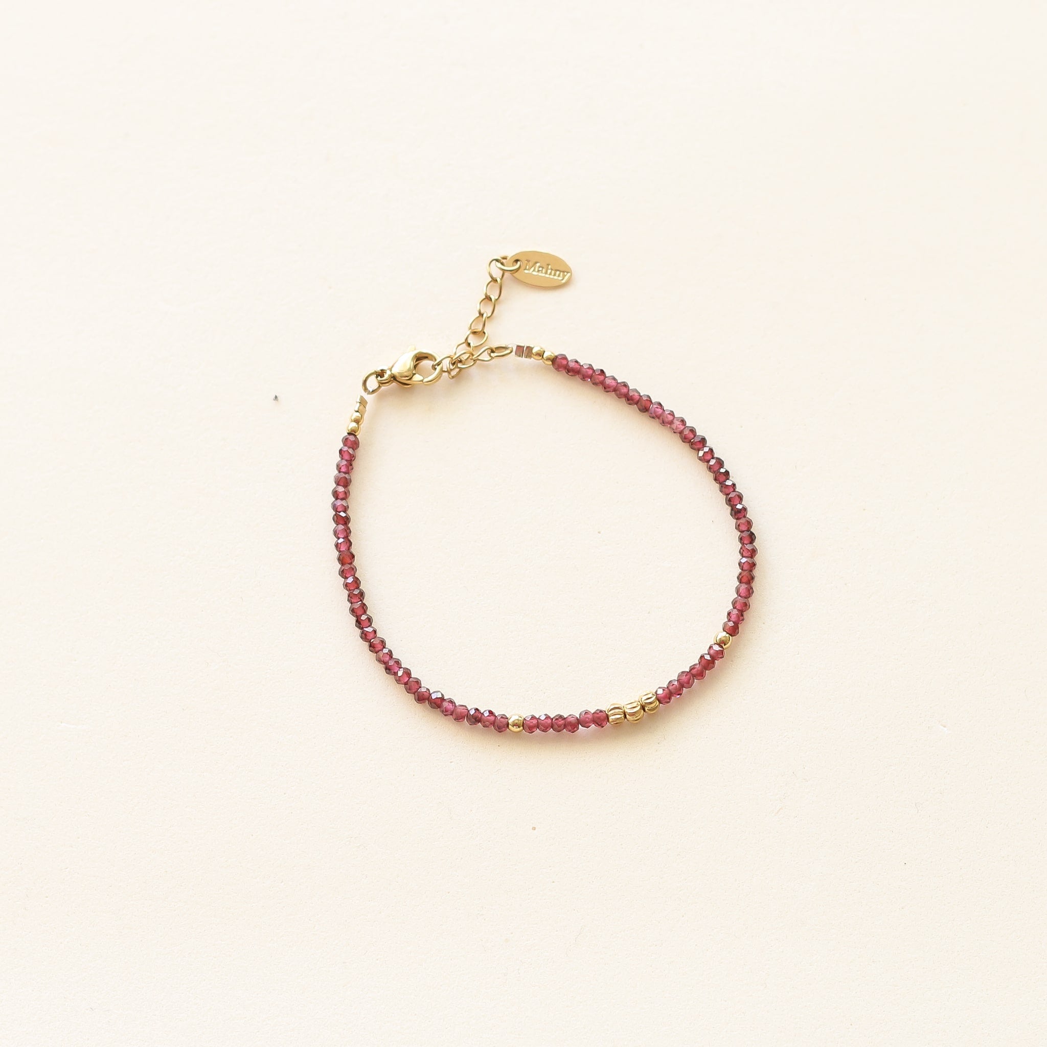Bracelet perlé en Grenat orangé le bijou tendance