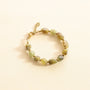 Bracelet en pierre de Grenat Vert et détails dorés