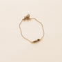 Bracelet 3 perles Grenat Vert avec sa chaine en acier inoxydable