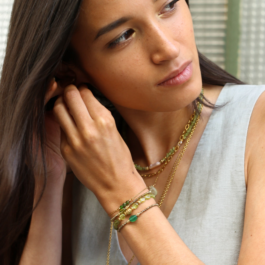 bracelet cadeau femme agate verte