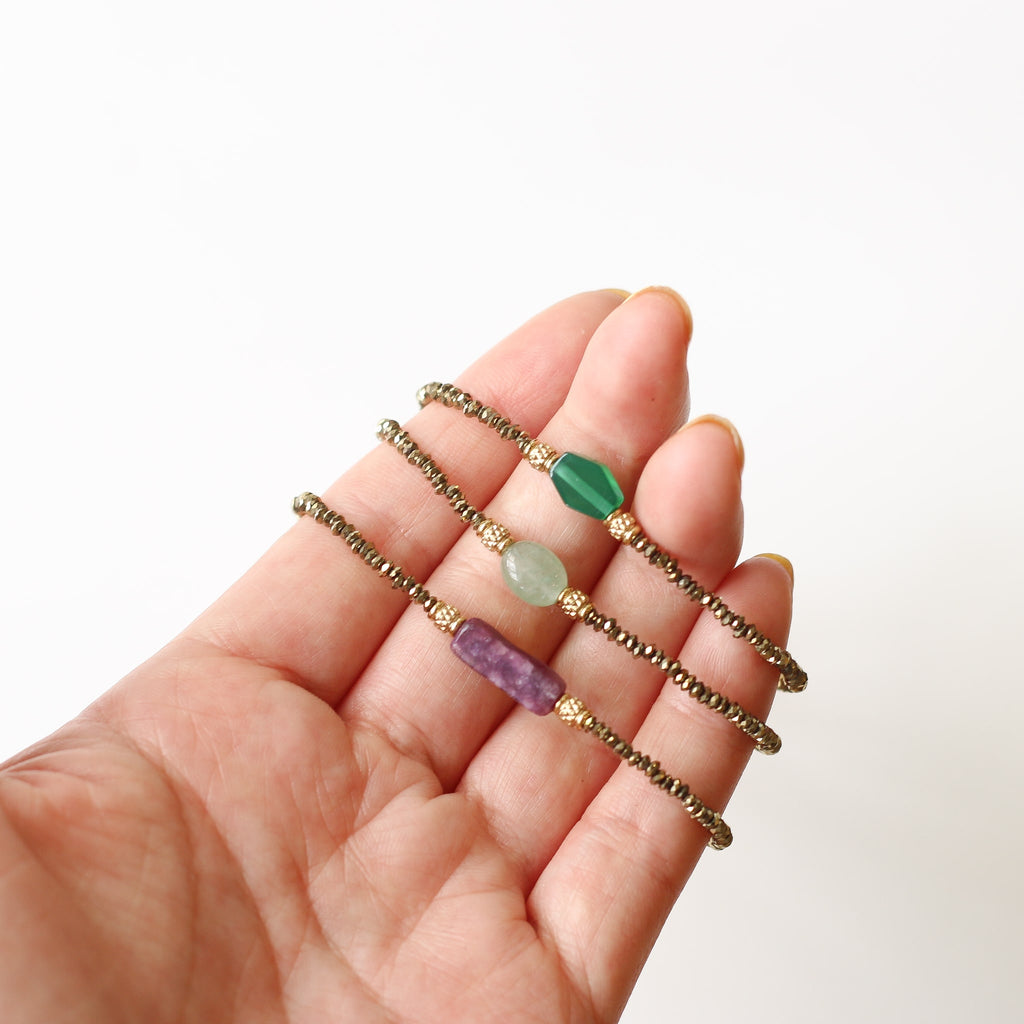 bracelet femme agate verte bijou