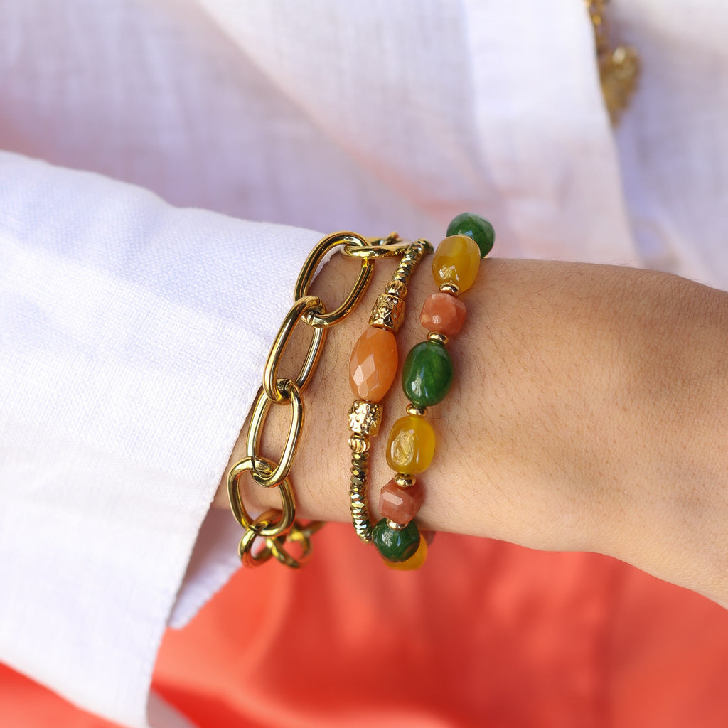 bracelet femme fait main pierre soleil