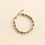 Bracelet Jaspe Dalmatien pierre naturelles blanches avec taches noire