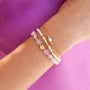 Bracelet en kunzite, pierre naturelle fine.