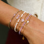 Bracelet en kunzite, assemblé à la main.