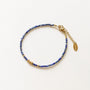 Bracelet Lapis Lazuli perlé fin, Mahny pierres assemblées main, Paris.