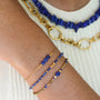 Bracelet Lapis Lazuli Hématite, autre angle, bijou femme pierres naturelles Mahny.