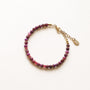Bracelet Lépidolite et Rubis, Mahny bijoux pierre fine.