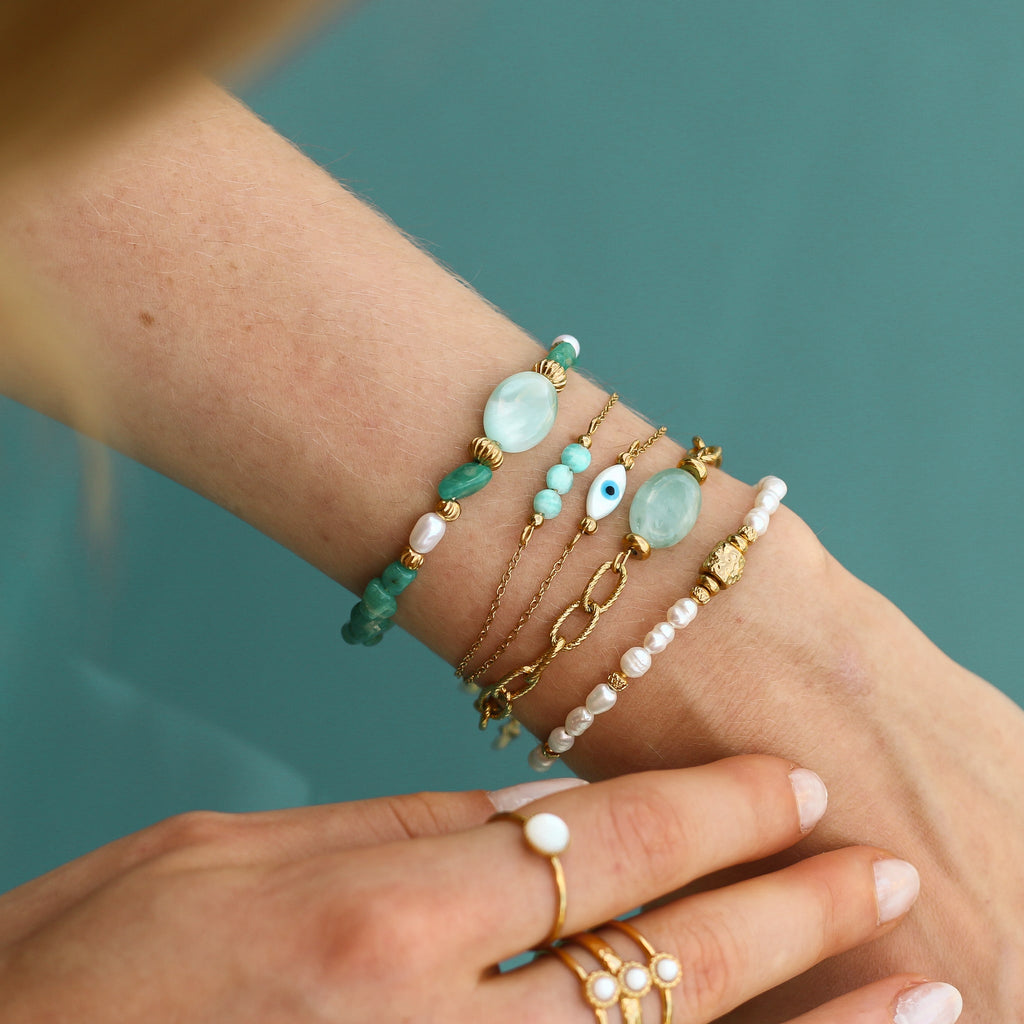 bracelet nacre œil protecteur créatrice océan