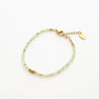 Bracelet en péridot vert, création faite main.