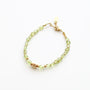 Bracelet en péridot vert, hypoallergénique.