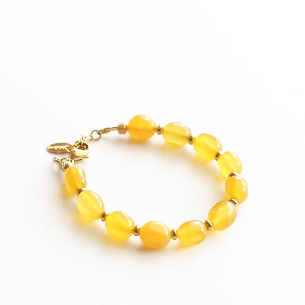 bracelet bijou femme jaune pierre