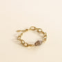 Bracelet Chaîne épaisse Quartz Fumé assemblé à la main à Paris 