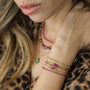 Bracelet en perles de Rubellite rose le cadeau pour maman