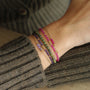 Bracelet parfait pour le printemps en perles rose de Rubellite