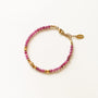Bracelet Rubis et Grenat perlé, création Mahny bijoux pierres semi-précieuses.
