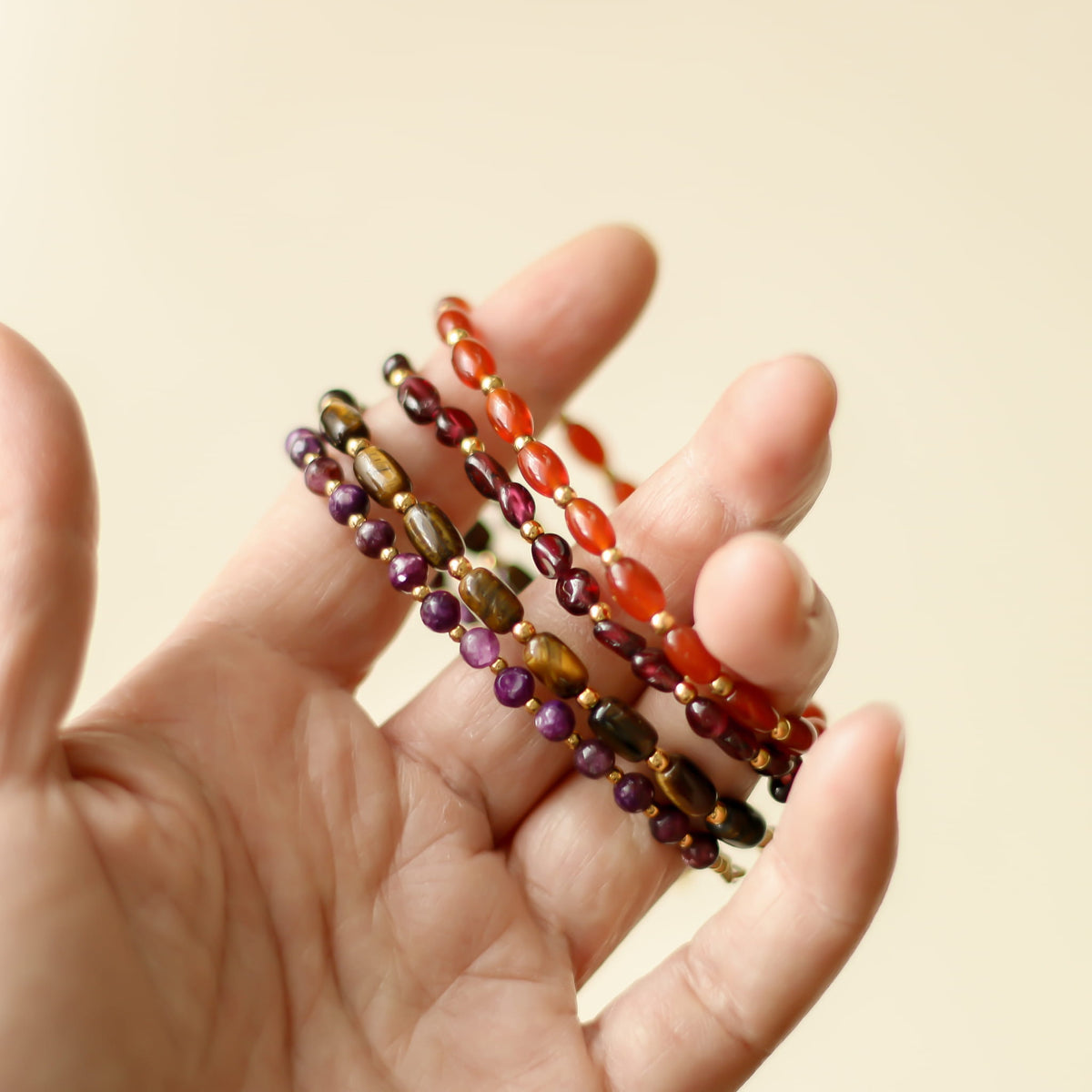 Bracelet Lépidolite perlé