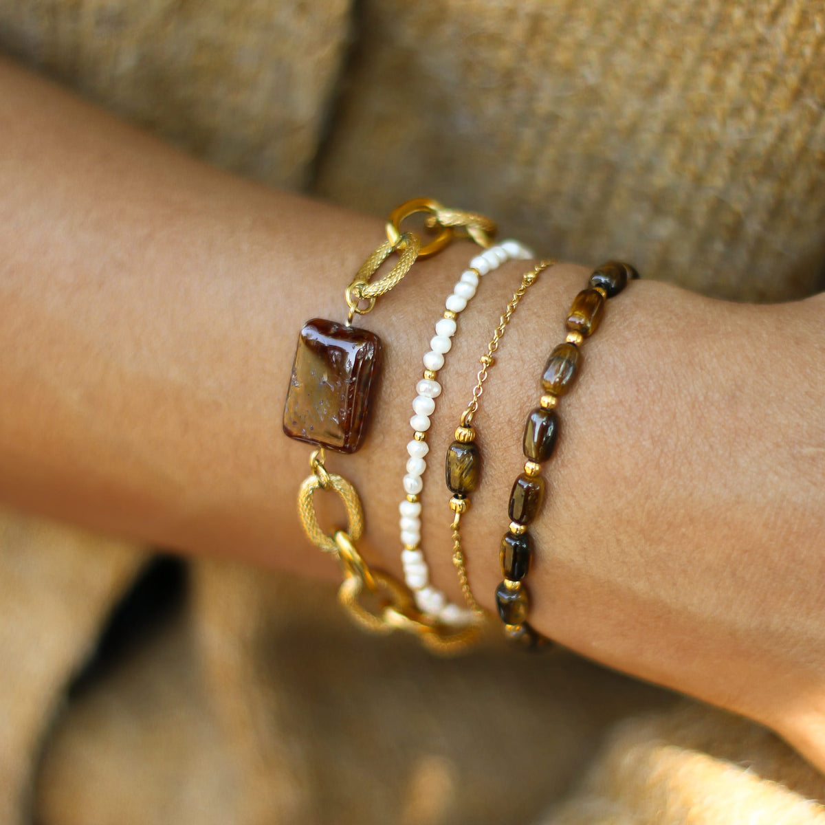 Bracelet Perle d'eau douce perlé