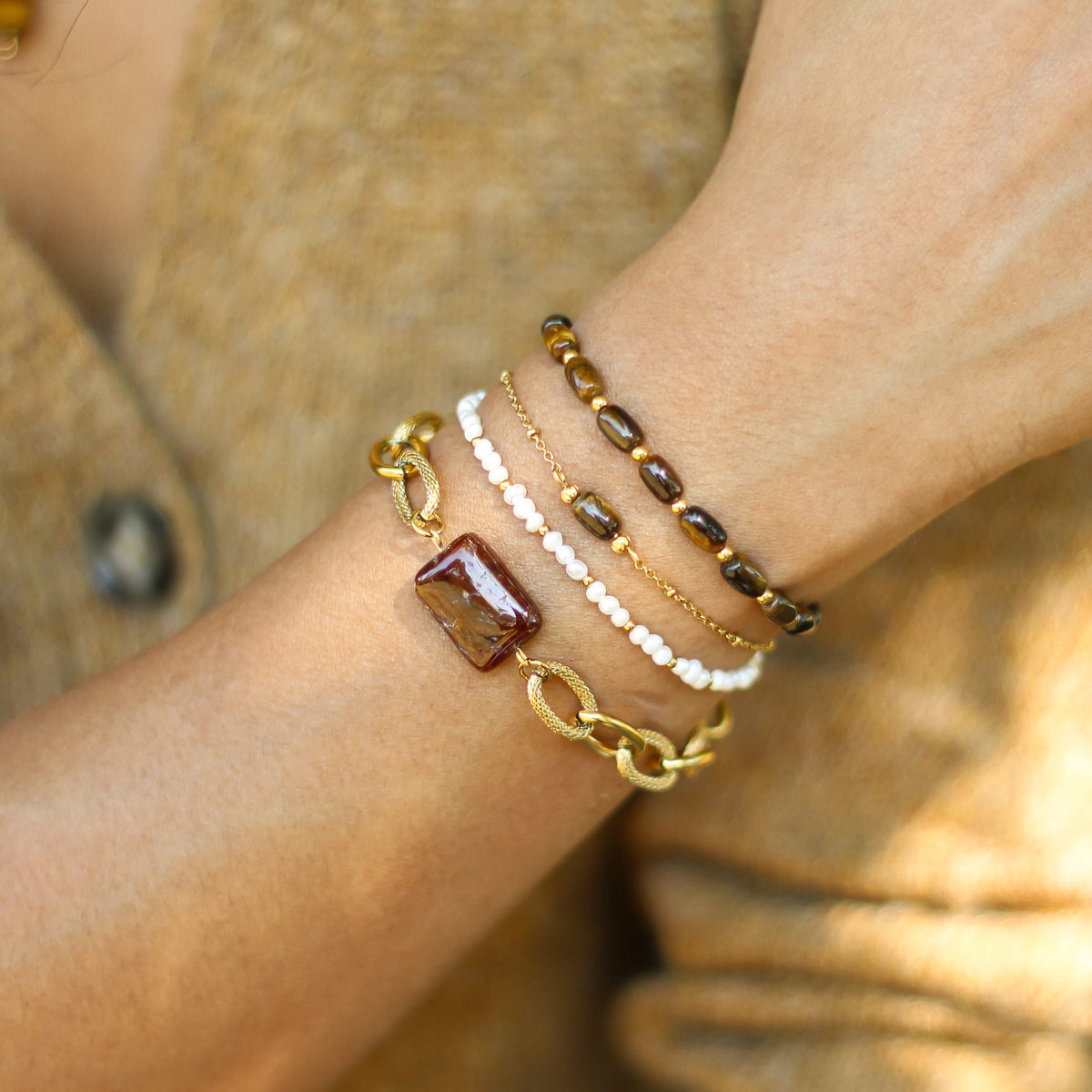 Bracelet Perle d'eau douce perlé