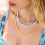 Collier en aigue-marine, bijou femme.