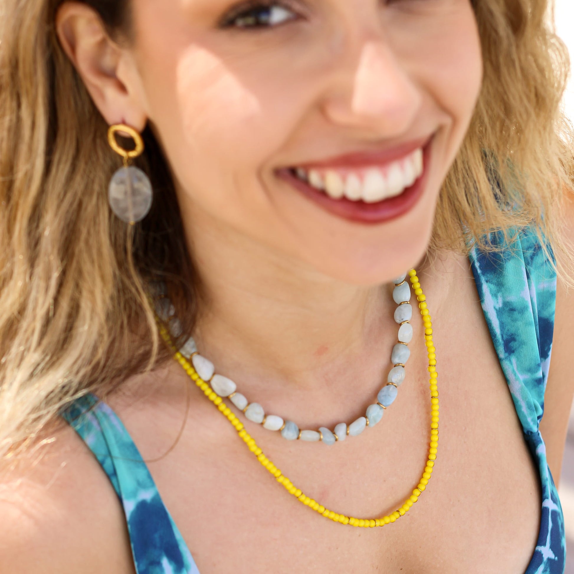 Collier Aigue Marine pierre
