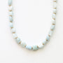 Collier en aigue-marine, création faite main.
