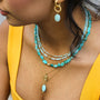 Collier en amazonite, bijou femme.