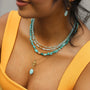 Collier en amazonite, bijou femme.