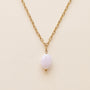 collier avec une Améthyste lavande sur une chaine épaisse