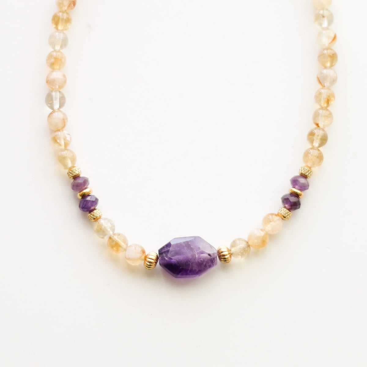 Collier Améthyste et Citrine - UNIQUE