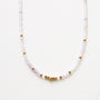 Collier en améthyste lavande, hypoallergénique.
