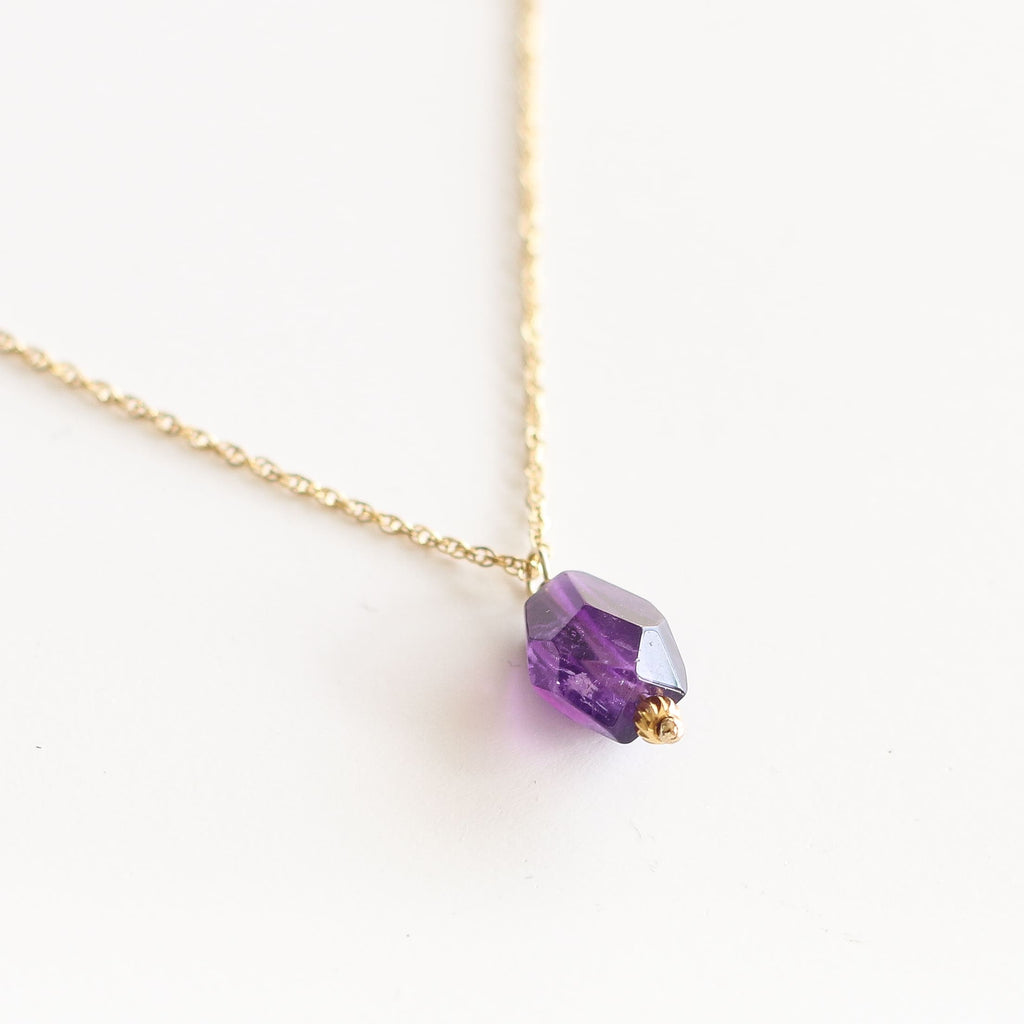 collier améthyste violet chaine noël femme