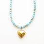 Collier en aragonite bleue, bijou femme.