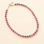 Collier minimaliste perles aragonite rose fait main