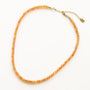 Collier Aventurine Orange gri-gris, autre angle, Mahny pierres assemblées main, Paris.
