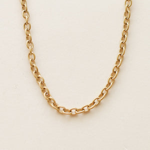 Collier Chaîne cordage en acier inoxydable doré