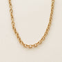 Collier Chaîne cordage en acier inoxydable doré