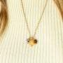 Collier Flora Aventurine Jaune, vue rapprochée, Mahny pierres assemblées main, Paris.