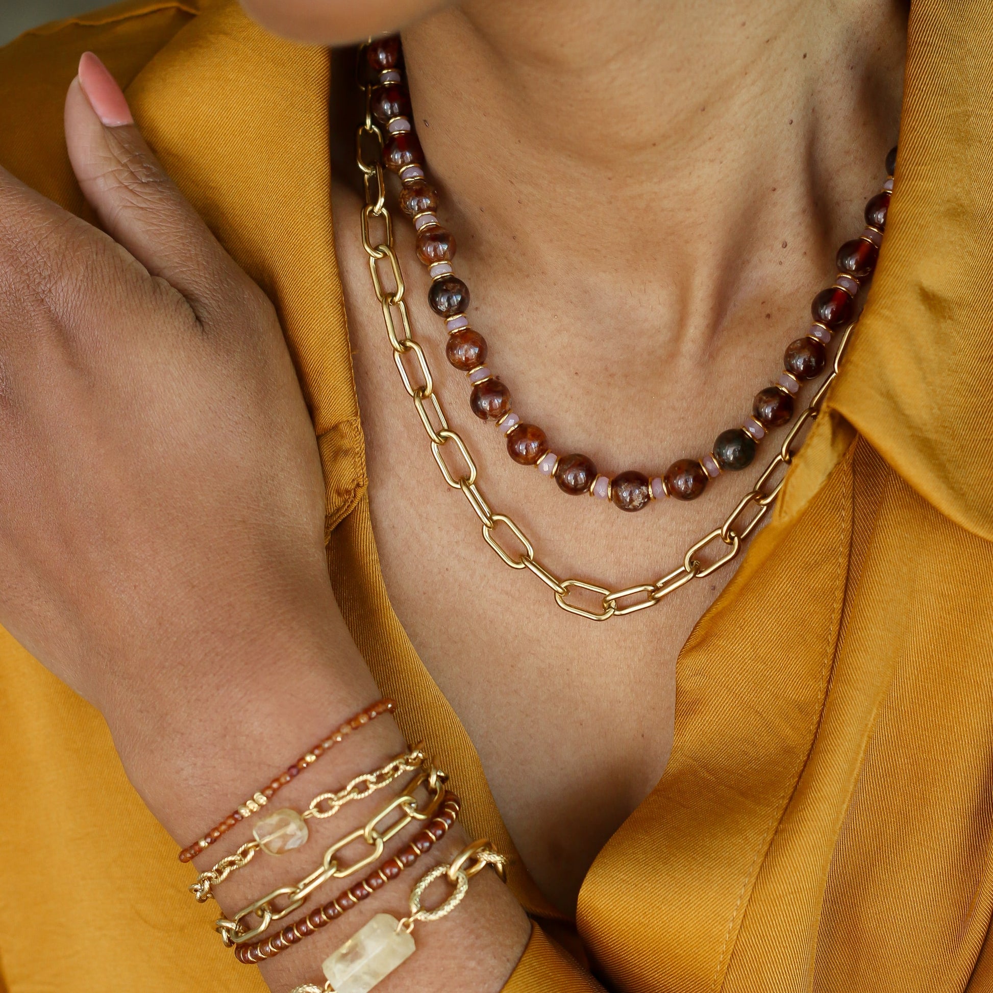 collier en chaine trombone à offrir pour la fête des mères