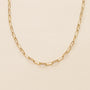 Collier Trombone Chaîne fine doré en acier inoxydable