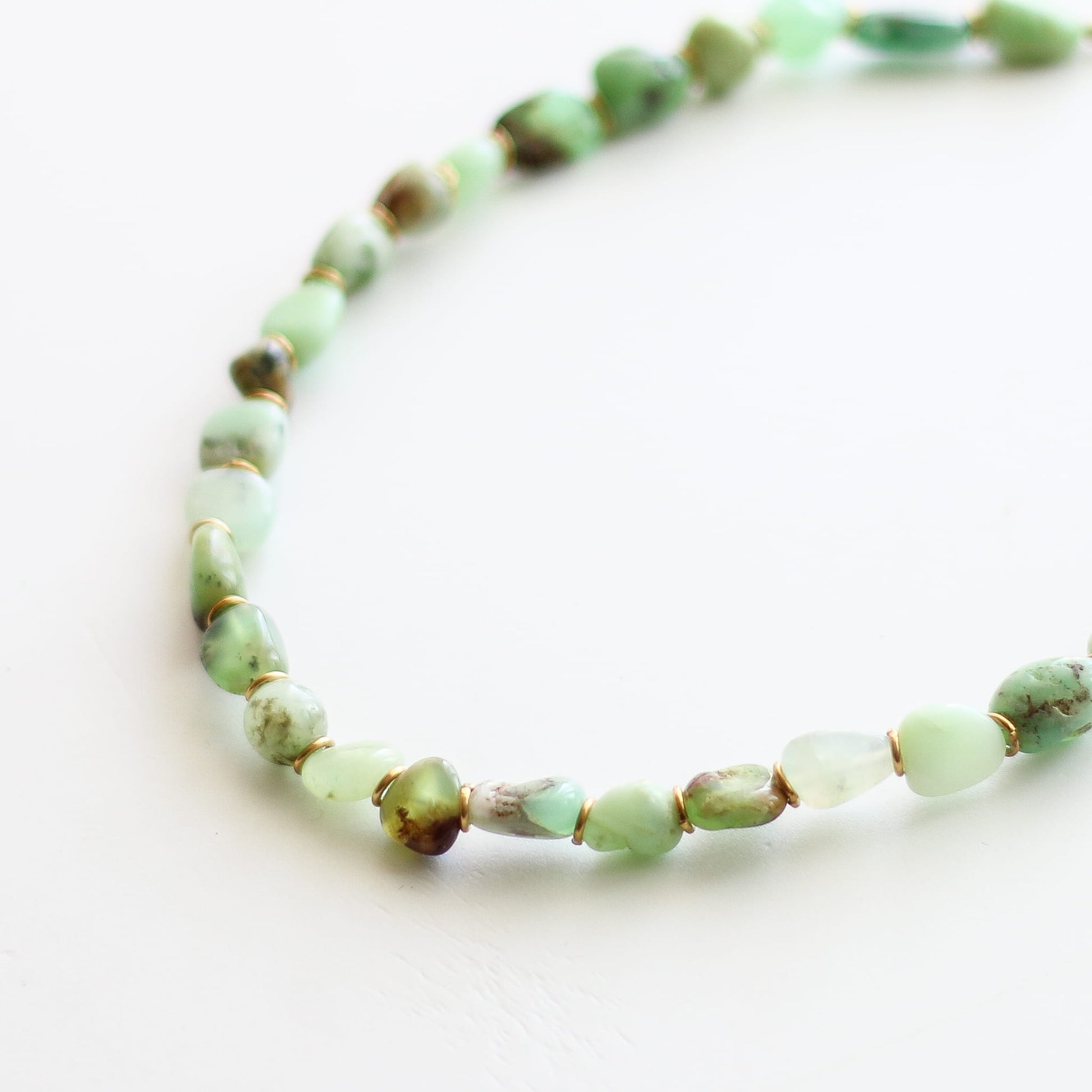 Collier Chrysoprase pierre