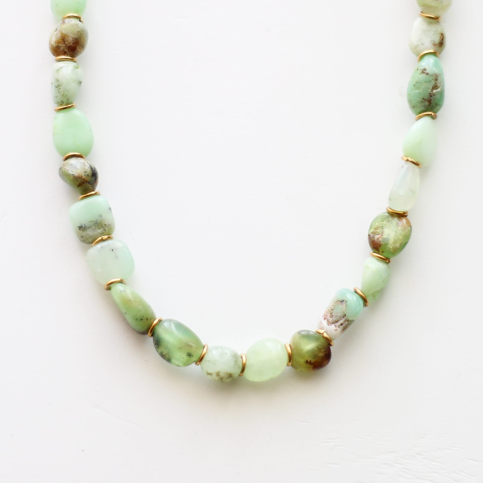Collier Chrysoprase pierre