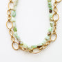 Collier en chrysoprase, pierre naturelle fine.