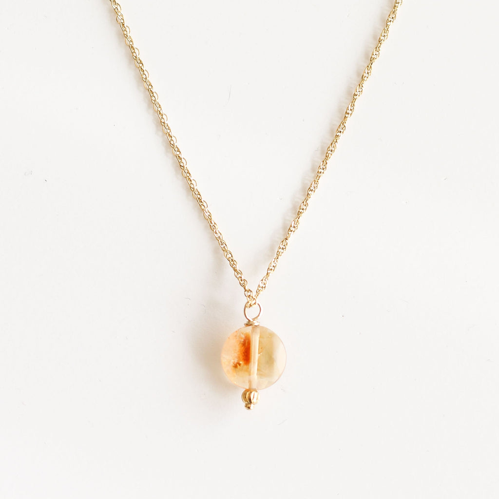 bijou citrine jaune pierre naturelle pendentif