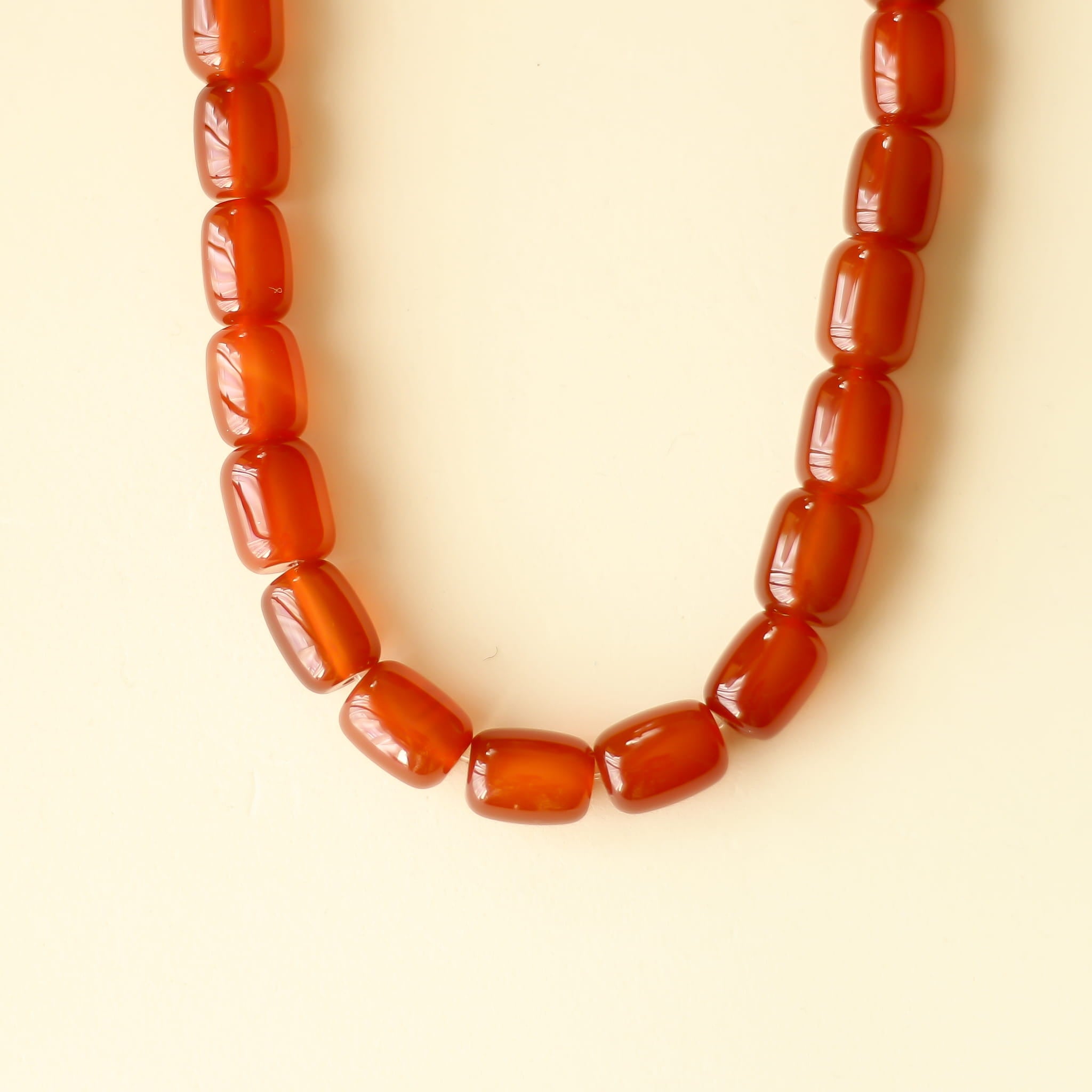 Collier Cornaline rouge chunky