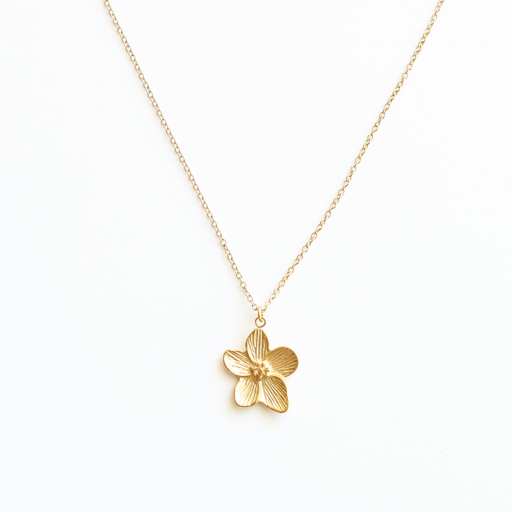 collier long fleur tiaré acier bijou